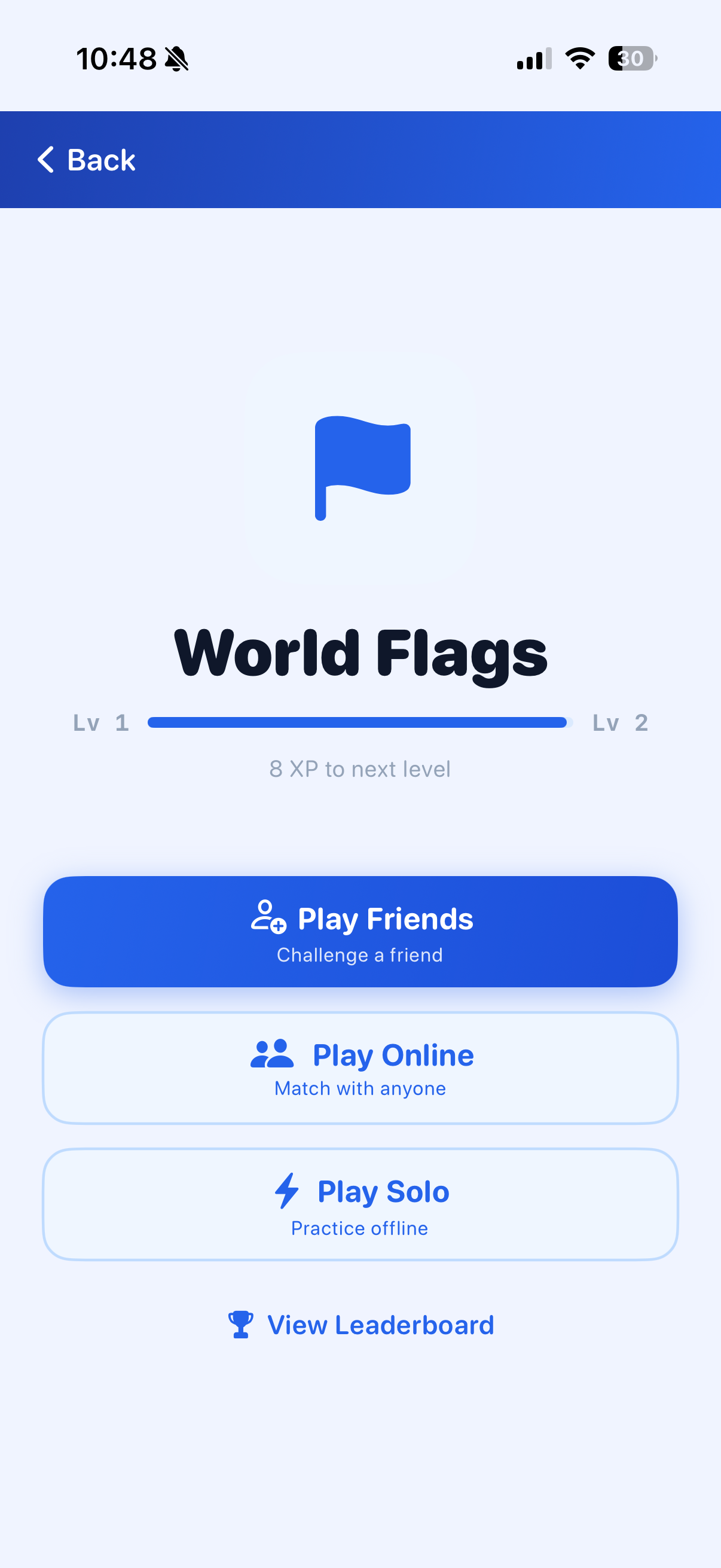 Quiz Me game modes in app